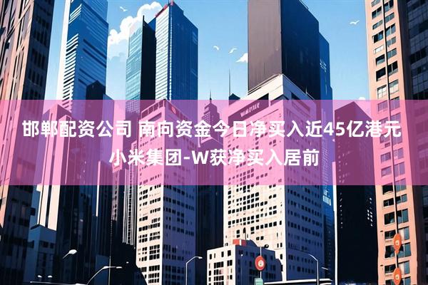 邯郸配资公司 南向资金今日净买入近45亿港元 小米集团-W获净买入居前